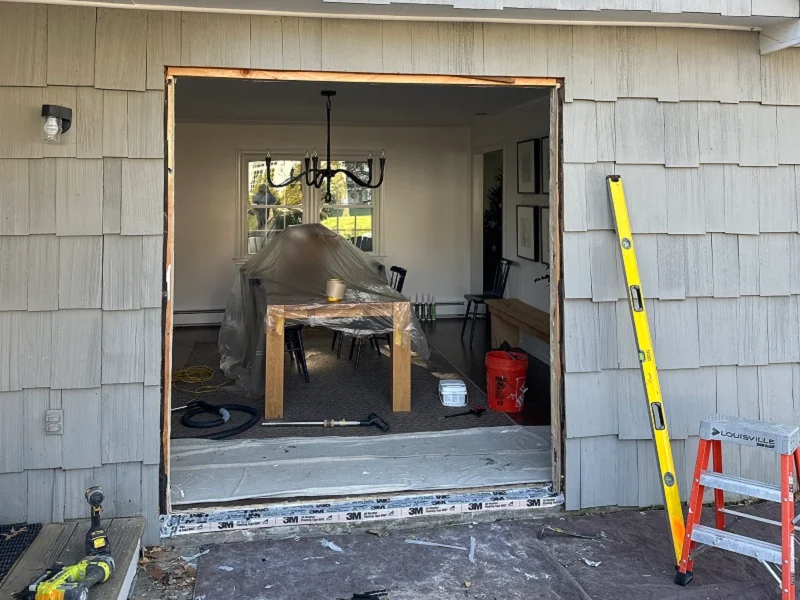 Making a door pan for the patio door installation